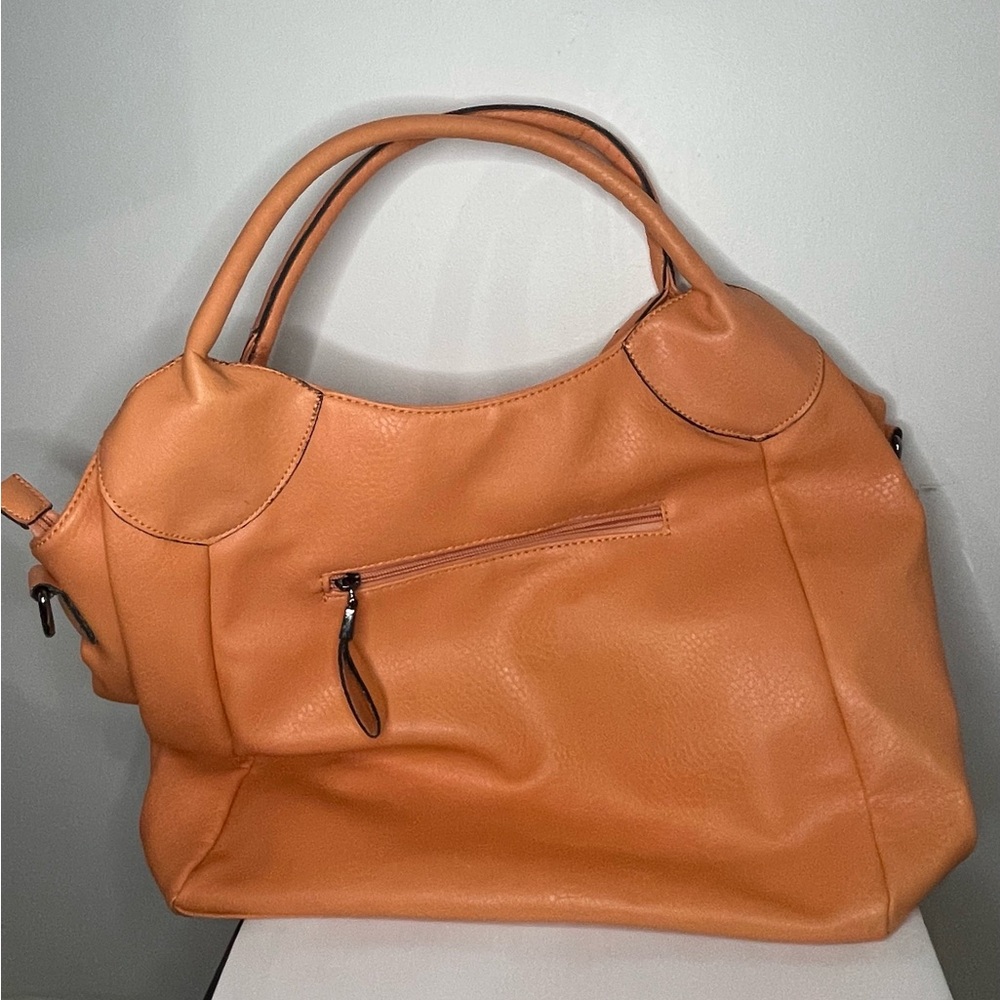 Orange Creme Bohemian Black Rivet Shoulder Bag - Picture 2 of 3